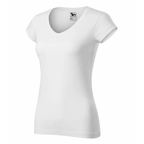 Fit V-neck tričko dámské bílá XS