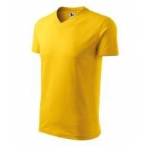 V-neck tričko unisex žlutá S