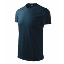 Heavy V-neck tričko unisex námořní modrá S