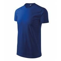 Heavy V-neck tričko unisex královská modrá S