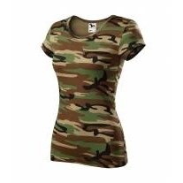 Pure tričko dámské camouflage brown XS