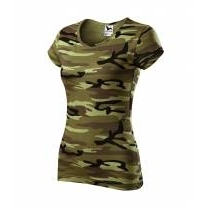 Pure tričko dámské camouflage green XS