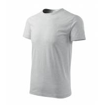 Basic tričko pánské světle šedý melír 5