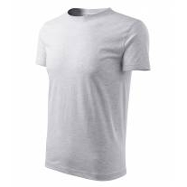 Classic New tričko pánské světle šedý melír S