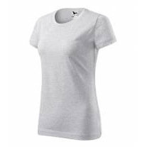 Basic tričko dámské světle šedý melír XS