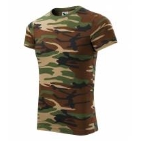 Camouflage tričko unisex camouflage brown XS