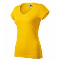 Fit V-neck tričko dámské žlutá XS