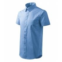 Shirt short sleeve/Chic košile pánská nebesky modrá S