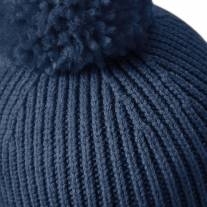 Kvalitní pletená žebrovaná čepice Pom Pom Bean